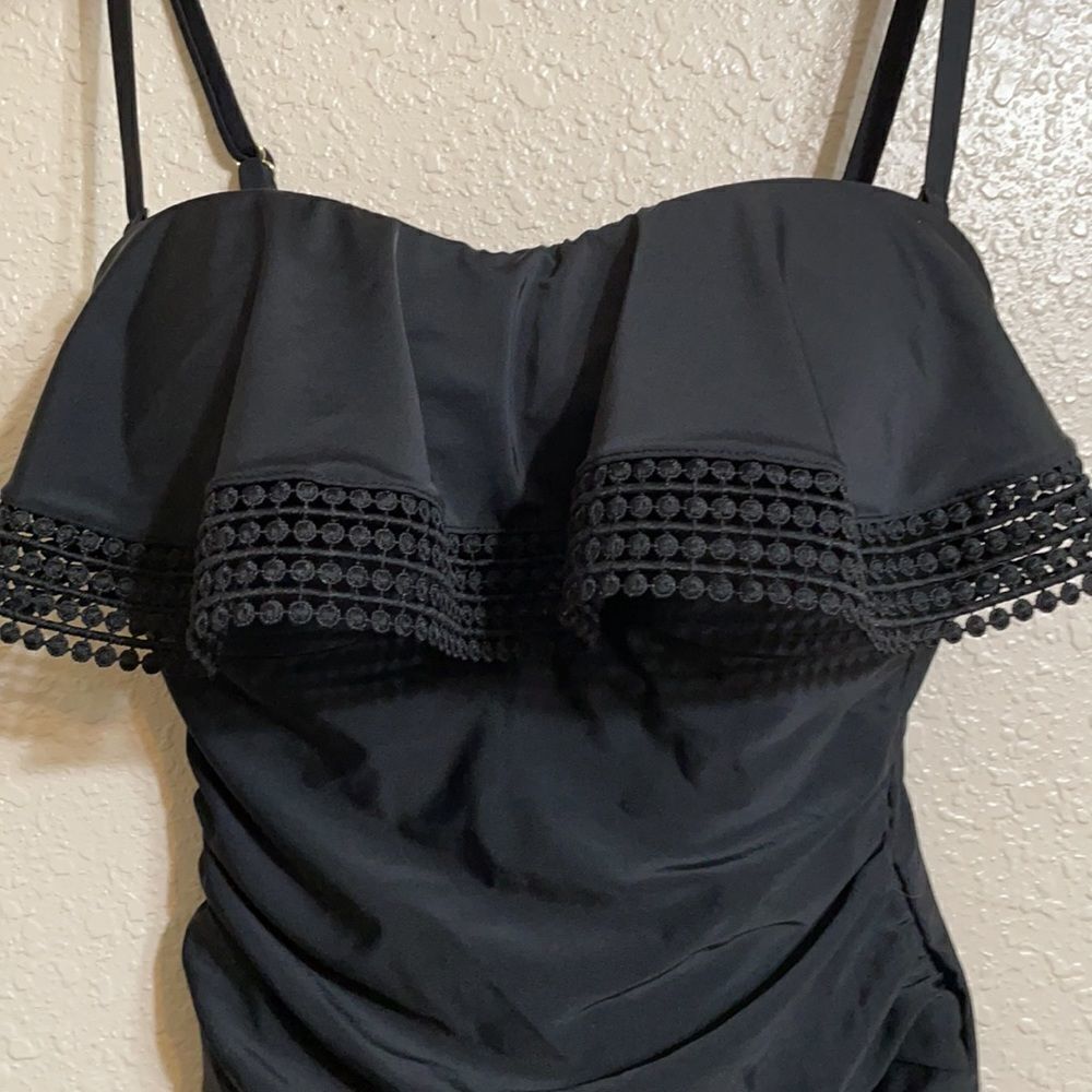KONA Sol | black ruffle swimsuit